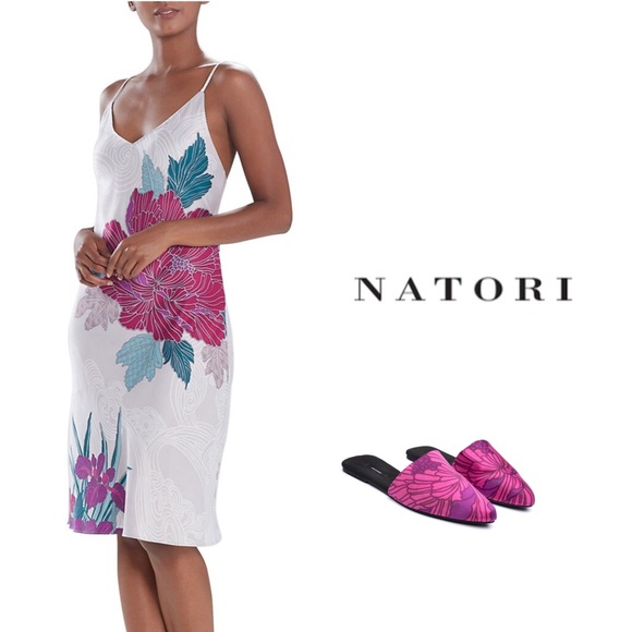 NEW! Jubako Floral Slip Dress by Natori SZ S